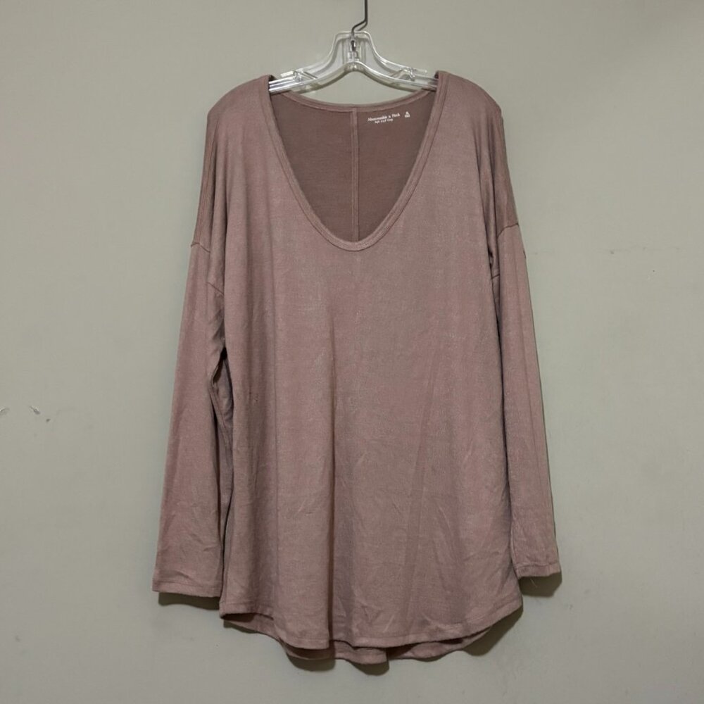 Abercrombie & Fitch Womens Soft A&F Cozy Brown Tan Camel Brown Sweater Top XL